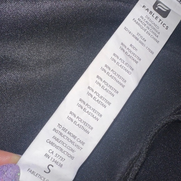 Fabletics Sweatshirt Dress Women Size S Black Tilly Athletic Dress Mini Dress - Picture 11 of 13